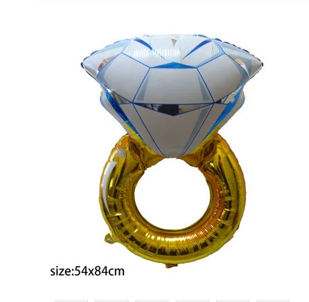 1pcs big ring 1 комплект 16 дюймов розовое золото буквы "Bride to be" воздушных шаров в форме сердца воздушные шары из фольги курица декорации на свадьбу, вечеринку принадлежности для вечеринки-девичника - Цвет: 1pcs big ring