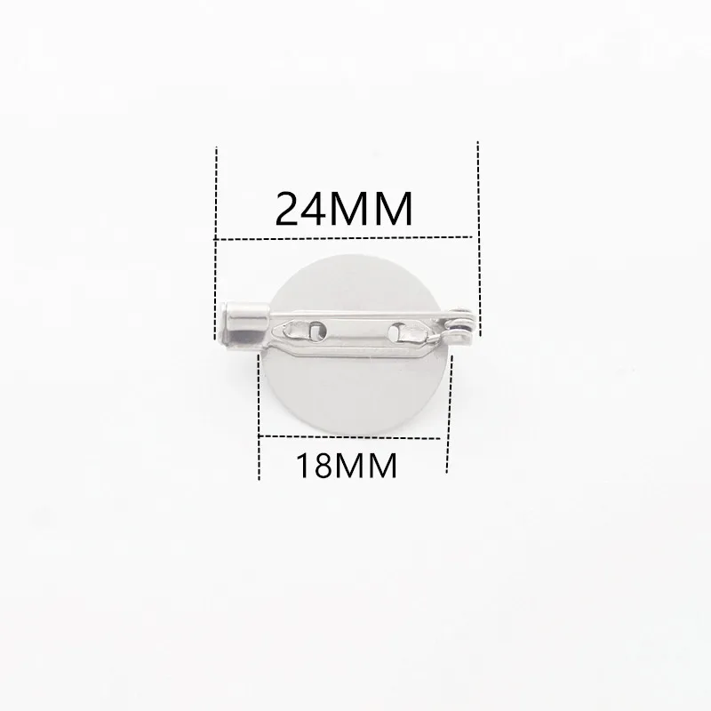 Основа для броши из нержавеющей стали с 18 мм пустыми лотками 10 шт.|Ювелирная