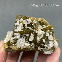 100 natural siderite and muscovite chalcopyrite symbiotic crystal rough stone gem specimen