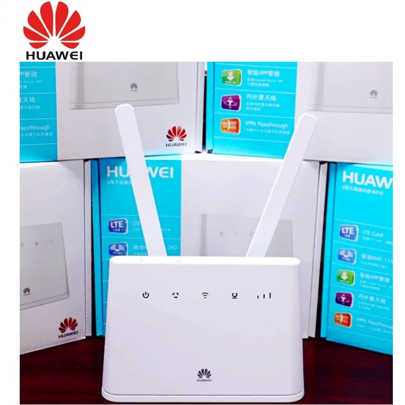 Huawei b310as-852 4G Lte роутер B310 Lan Автомобильная точка доступа 150 Мбит/с 4 г LTE CPE wifi роутер модем с антеннами 2 шт