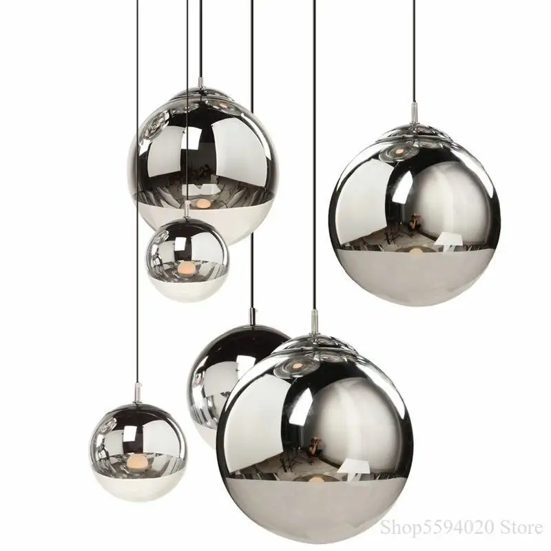 Современные стеклянные шаровые подвесные светильники глобус стекло