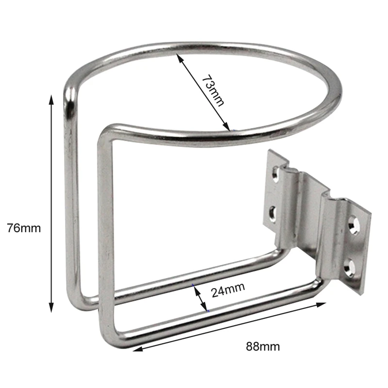 2Pcs Stainless Steel Car Boat Ring Cup Drink Holder Bottle Stand for Marine Yacht Truck RV Camper | Обустройство дома