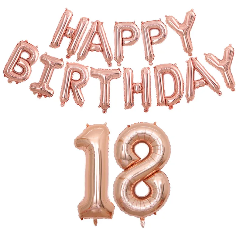 18 birthday 18-ой футбол вечерние воздушные шары Золотая Корона шампанское виски фольга шары с днем рождения украшения для взрослых шар Декор - Цвет: 18 birthday