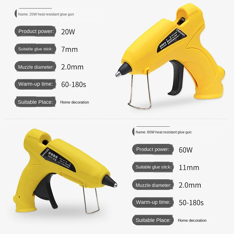Клеевой пистолет для горячего расплава 60 100 Вт двойная мощность мелтагун с