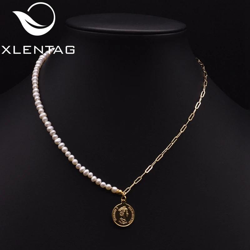 Xlentag натуральное ожерелье из пресноводных жемчужин для женщин на свадьбу и день рождения, подарки Westwood, набор женских украшений GN0249.