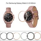 Металлический чехол со стальным кольцом-рамкой для часов Samsung Galaxy Watch 3 45 41 мм, ремешок, клейкий защитный чехол, аксессуары для умных часов Galaxy Watch 3