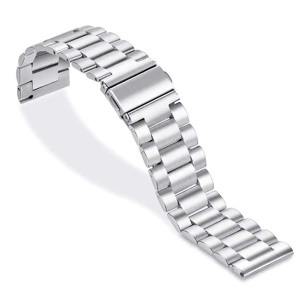 General 22mm Metal Stainless Steel Strap Watch Band For Fossil Gen 5 Samsung Gear S3 Galaxy 46mm Quick Release Bands | Электроника