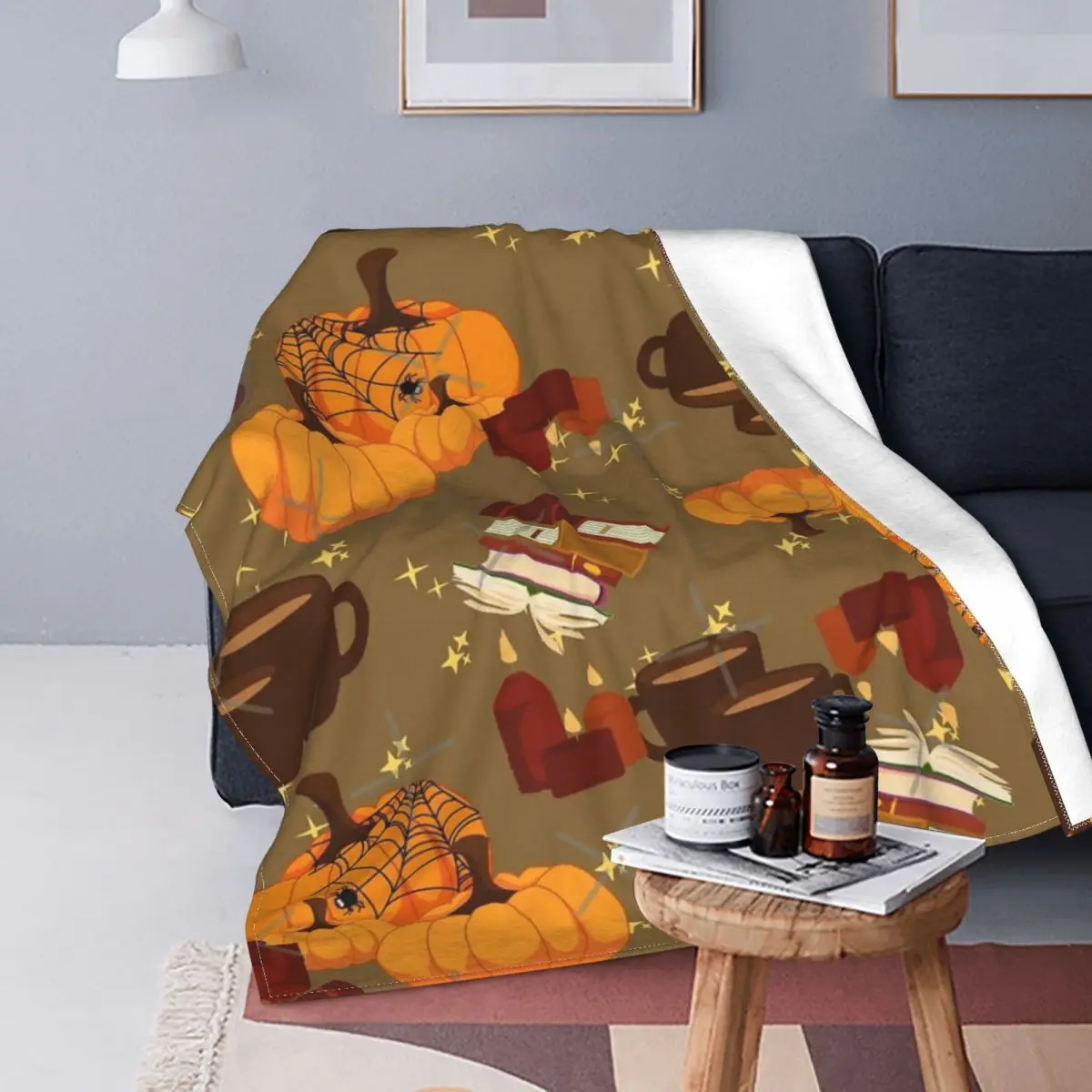 

Осеннее Октябрьское одеяло с узором, покрывало, клетчатое покрывало для кровати, покрывала для кровати, кавайное одеяло, одеяло для кровати