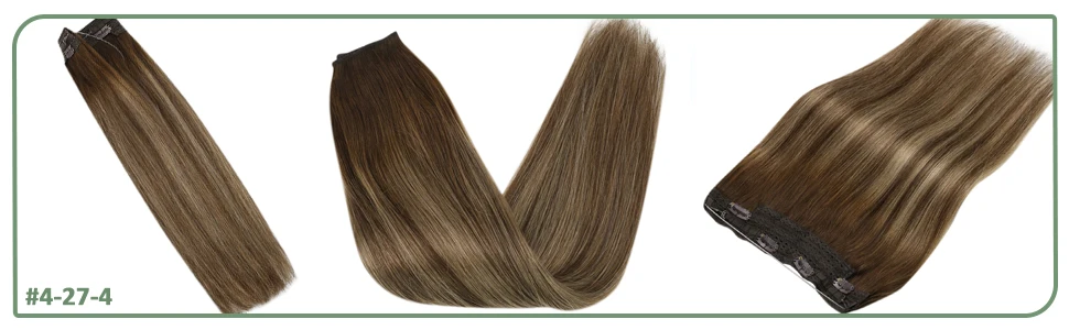 Invisíveis do Cabelo da Auréola de Vesunny Dobro do Cabelo Humano do Fio de Remy Extensões do Cabelo Extensões Trama Humano Real Nenhuma Colagem 9 vesunny trama dobro do cabelo humano do