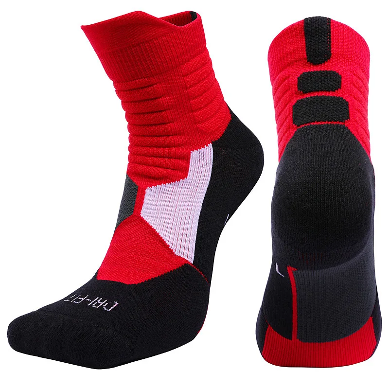 

Sock Men Red Professional Basketball Sock Wicking Breathale Compress Cycling Socks Sport Fitness Winter Autumn skarpetkis Socks