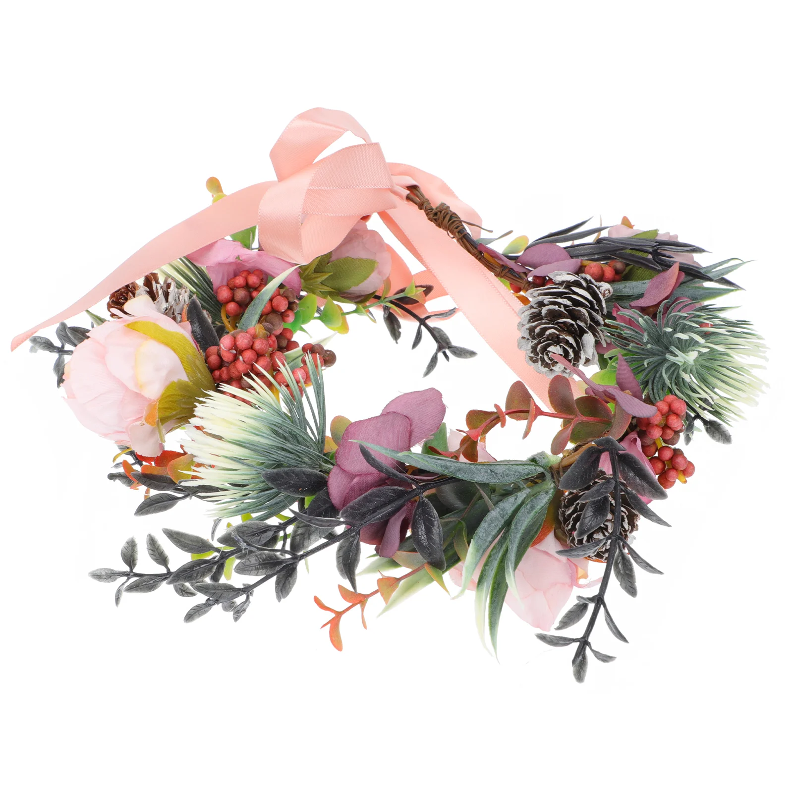 

1Pc Pretty Simulation Wreath Headdress Xmas Berry Wreath Party Wreath Decor