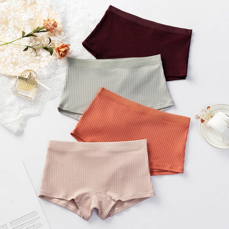 

Cotton Safety Panties Sexy Short Pants Women Mid-waist Boxer Women Shorty Femme Cozy Boxer Femme Breathable Underwear Lingerie