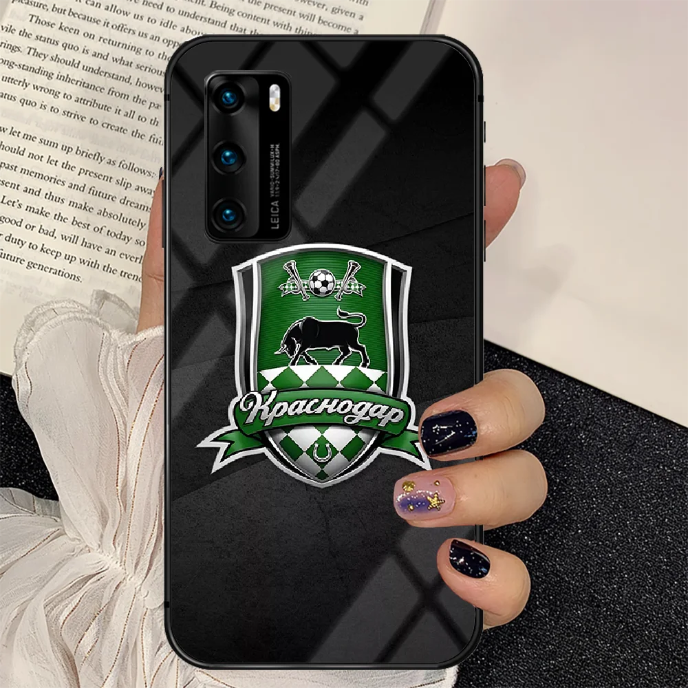 

football team FC Krasnodar Phone Tempered Glass Case Cover For Huawei P Nova Mate 5T 20 30 40 E Pro Lite Smart 2019 2021 Fashion