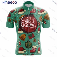 hirbgod 2022 men cycling jerseys outdoor bike shirt christmas style tyz1210 cycling wear for cycling hiking short sleeve