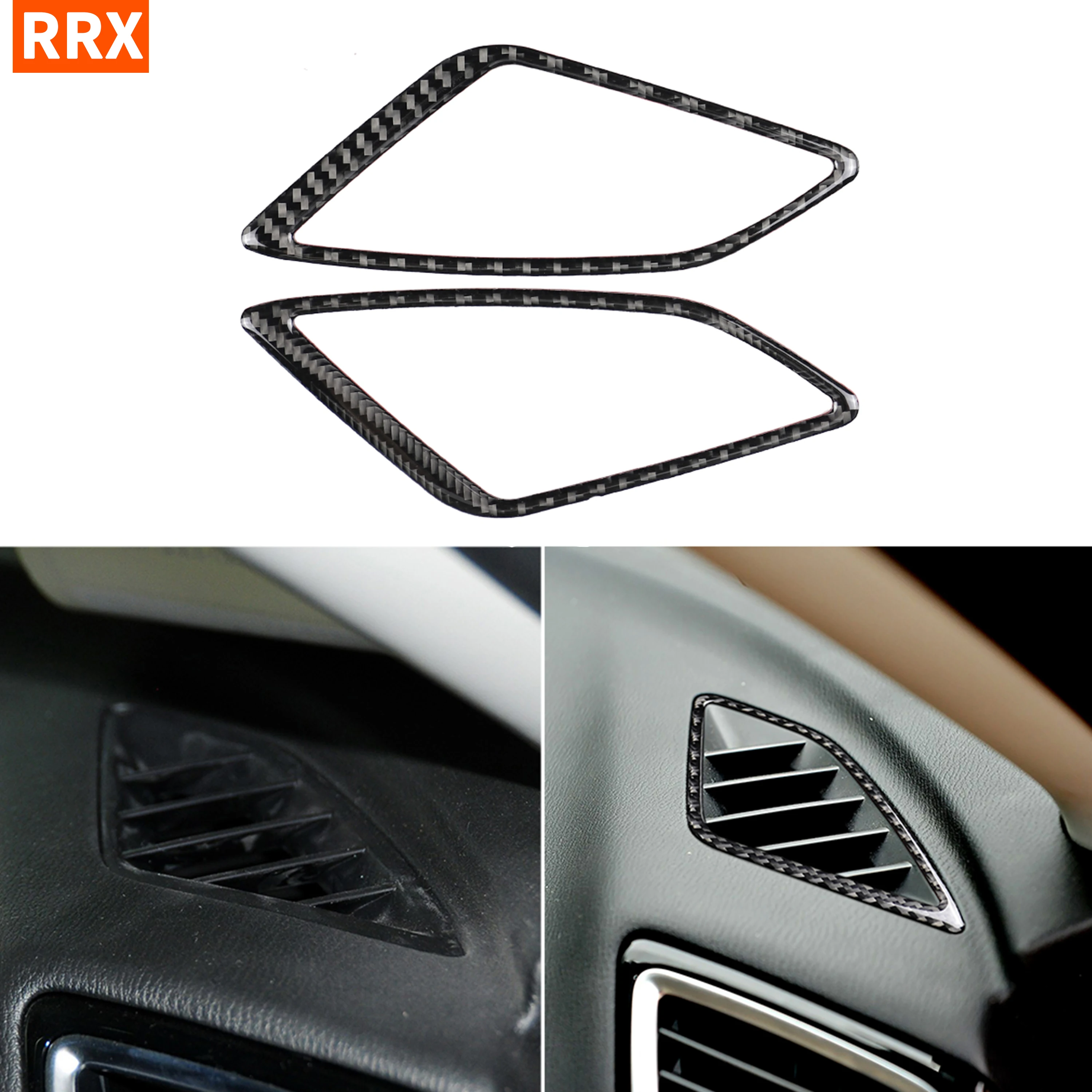 

For Mazda3 Mazda 3 Axela BM BN 2014-2018 Car Accessories Carbon Fiber Interior Dash AC Air Vent Outlet Frame Decor Cover Sticker