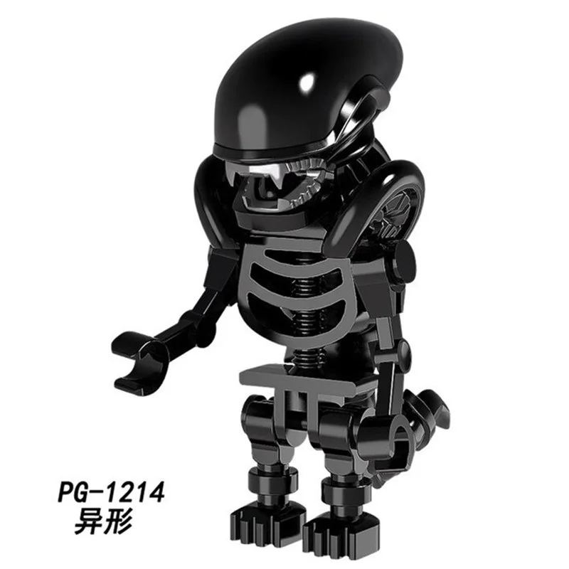 Один продажа строительные блоки Скелет Череп инопланетянин Одноглазый Циклоп