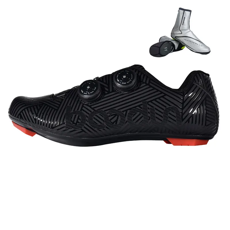 aebs blackshoescover Boodun, Мужская обувь для езды на велосипеде, дышащая обувь для езды на велосипеде, автоблокировка, спортивная обувь для гонок, велосипедная обувь, кроссовки, Sapatilha Ciclismo - Цвет: aebs blackshoescover