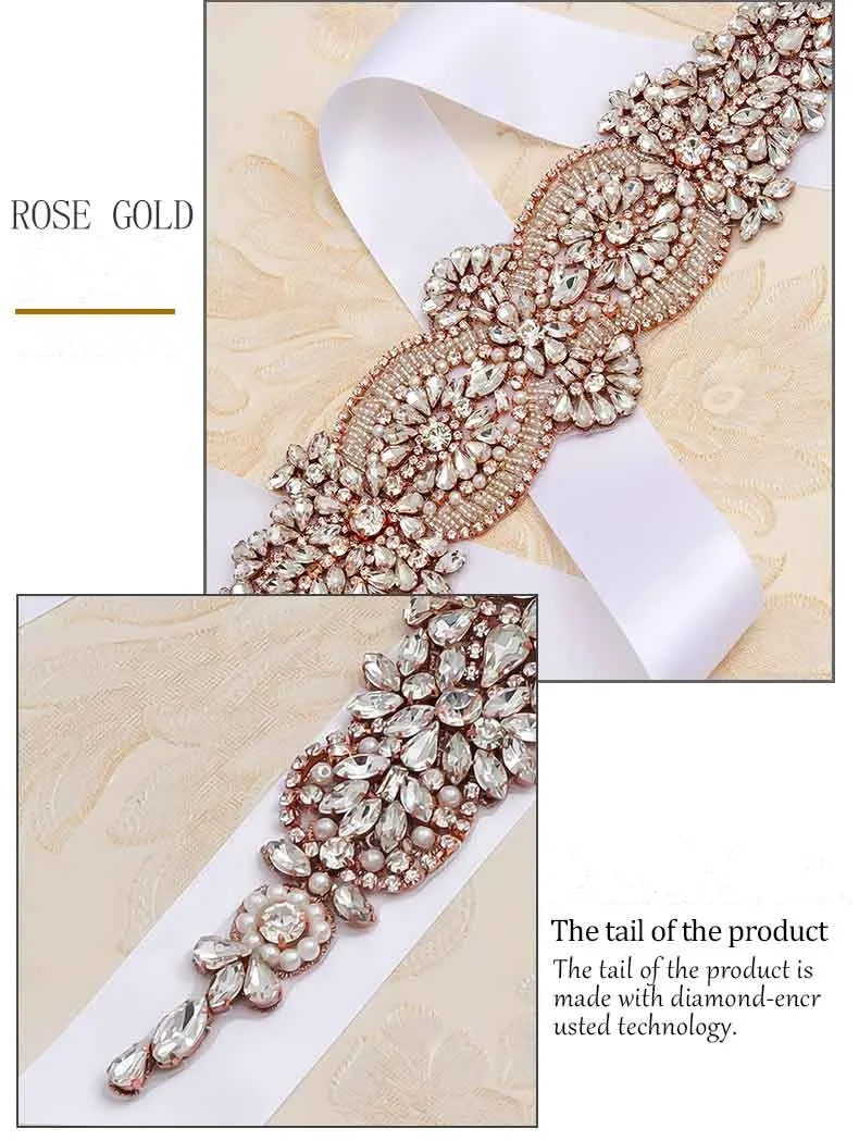 Роскошные зимние сапоги из розового золота Стразы для свадебного пояса с