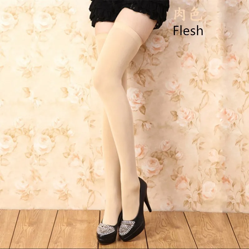 Новые хлопковые сексуальные женские длинные чулки Jeseca компрессионное нижнее
