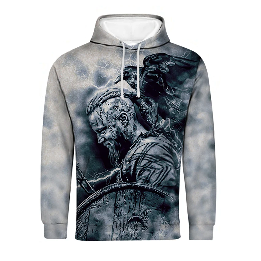 Новинка 2021 лидер продаж свитер в стиле Викинга мужской 3D худи джентльменском