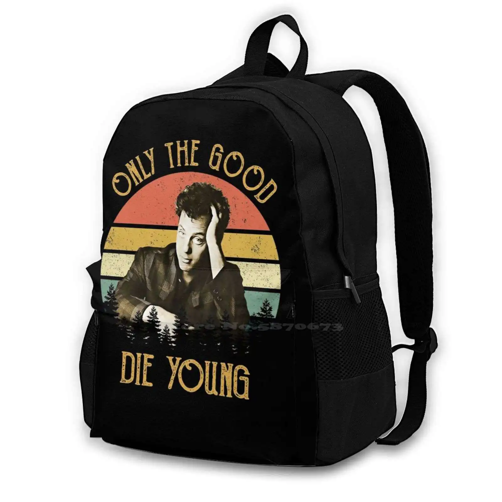 

Only The Good Die Young Billy Vintage Joel Retro Tees Teen College Student Backpack Laptop Travel Bags Billy Joel Upton Girl