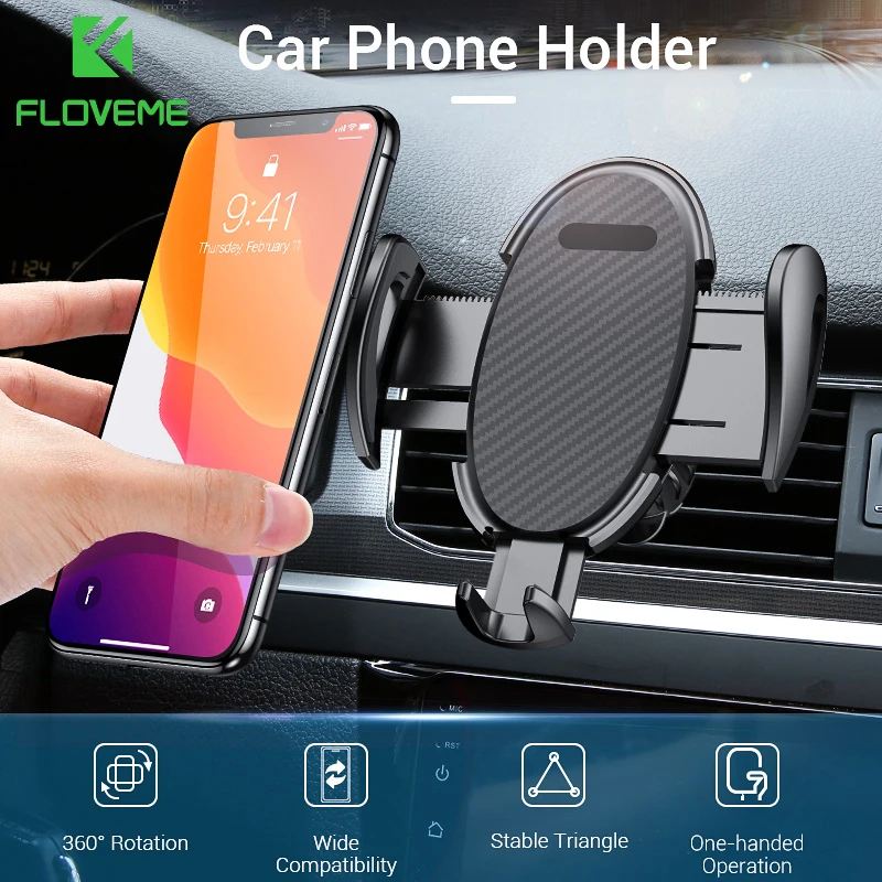 

FLOVEME 6.7" Gravity Car Phone Holder for iPhone 11 Pro Max Air Vent Mount Bracket Car Stand Phone Holder for Samsung S20 Plus