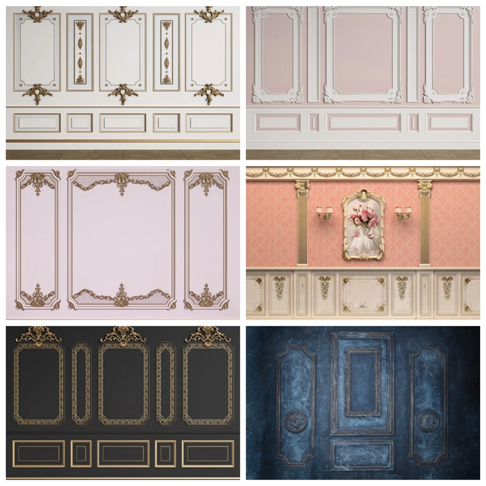 Темно синий ретро фон для фотосъемки двери комнаты на свадьбу День рождения