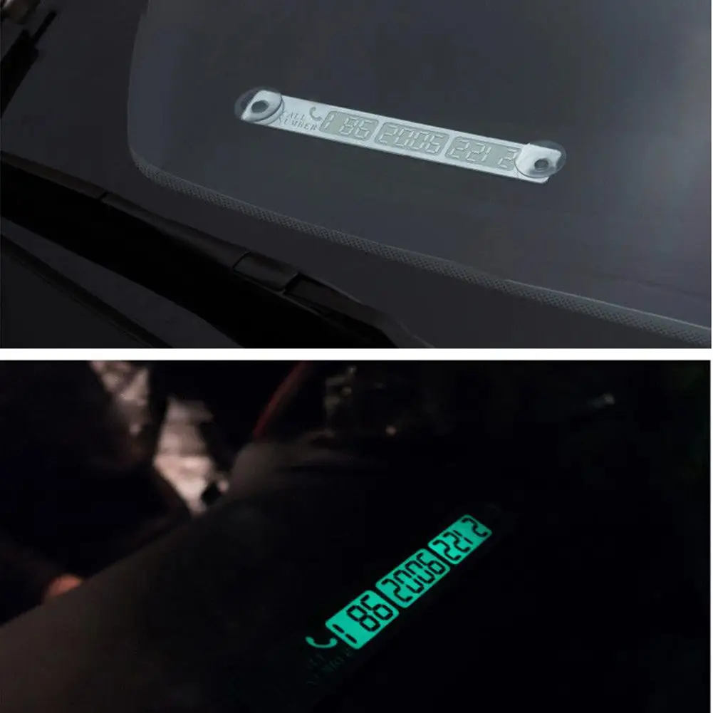 

Car Auto Temporary Parking Plate Luminous Sucker Phone Number Card Notification