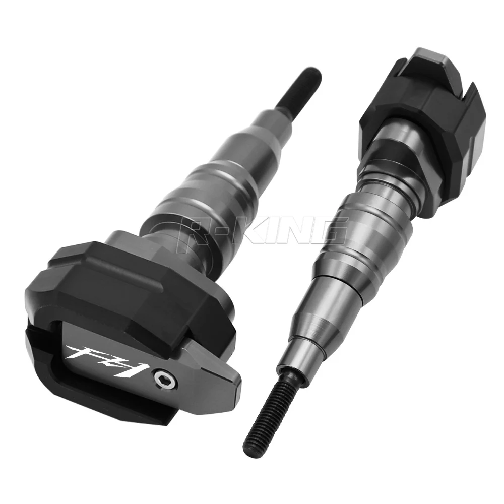 titanium Для YAMAHA FZ1 FAZER FZ1N FZ 1 2006- защитный ползунок передней вилки мотоцикла защита от падения Рамка слайдер защита обтекателя противоаварийная панель протектор - Цвет: titanium