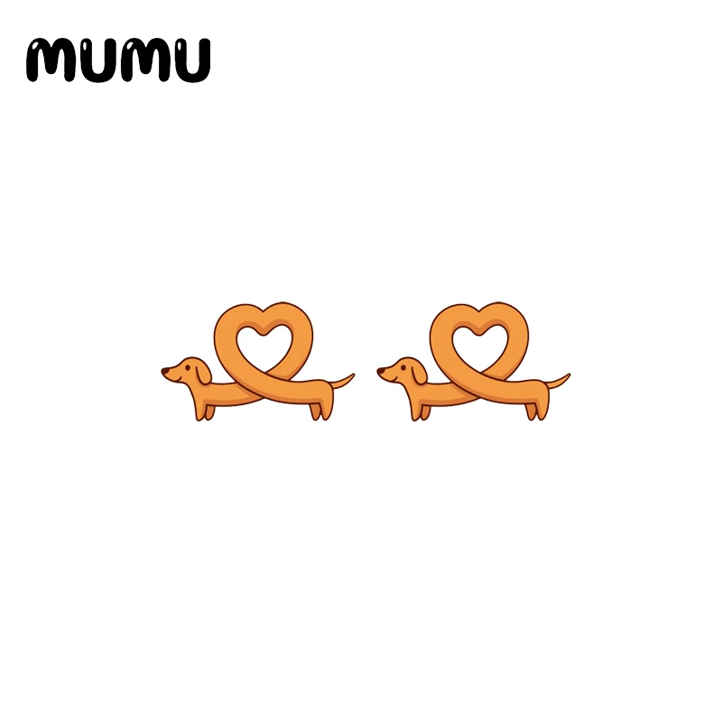 2021 новые серьги-гвоздики в виде таксы эпоксидные украшения Смола милые акриловые