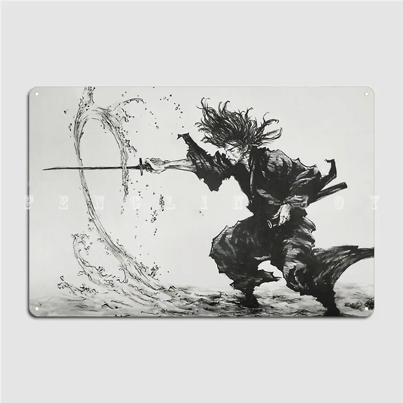 

Vgabaond Миямото Мусаси деревянный знак стена паб клуб бар винтажные тарелки деревянный знак плакат