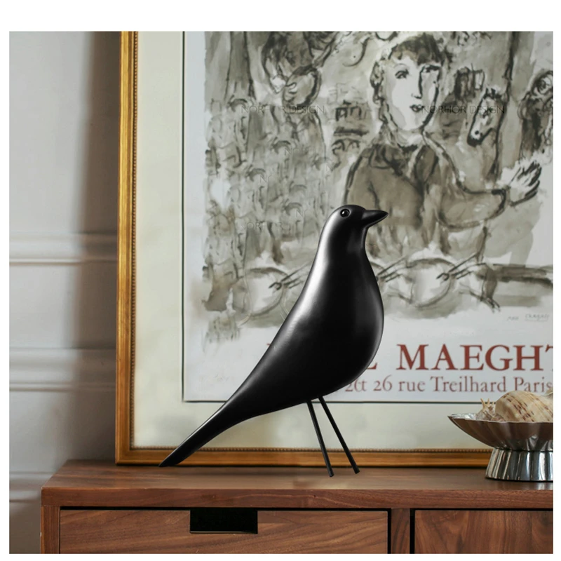 Большая полимерная статуэтка в виде птицы украшение для дома скульптура голубя