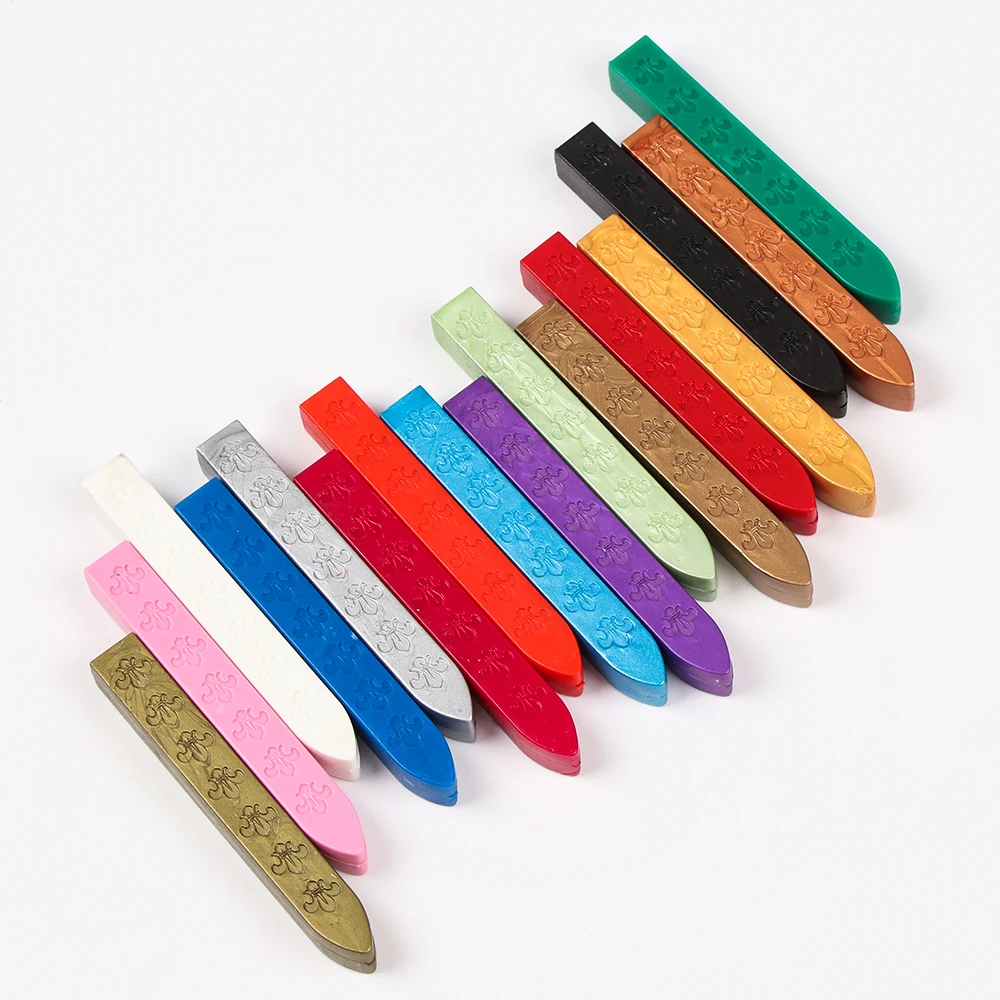 Палочки для запайки воска штампы буквы 16 цветов | Канцтовары офиса и дома