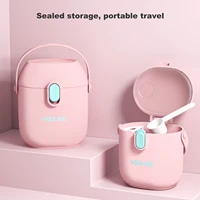 baby portable milk powder container box with spoon food storage box infant food grade toddle snack container feeding accessories