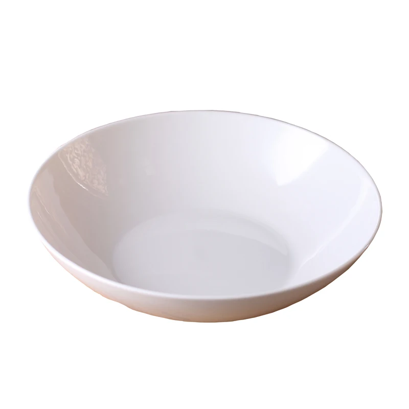 

Ceramic Soup Plate Deep Plate Creative Pure White Bone China Shallow Bowl Chinese Household Soup Bowl Vegetable Bowl Tableware