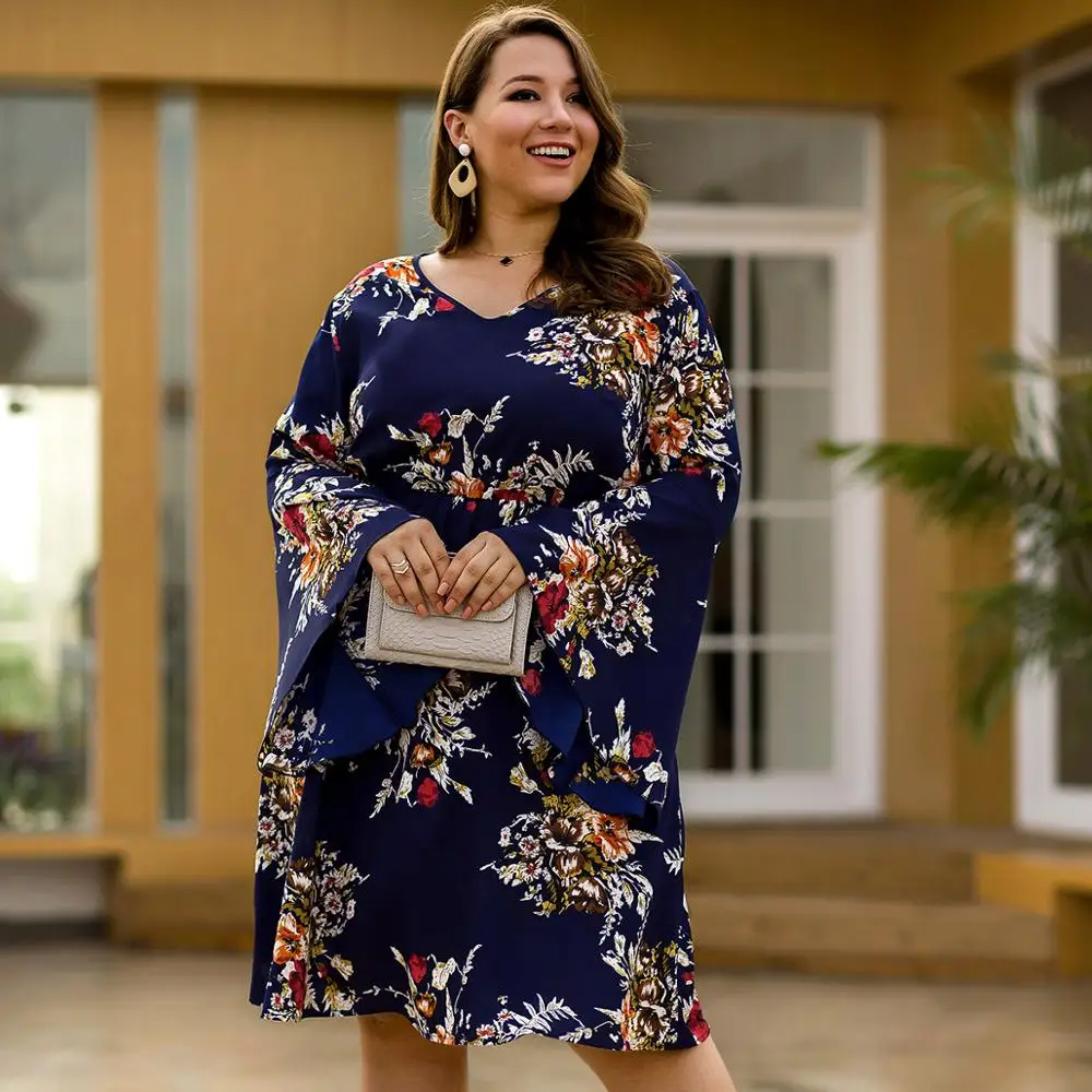 WHZHM женское вечернее платье с цветочным принтом v образным вырезом длинными