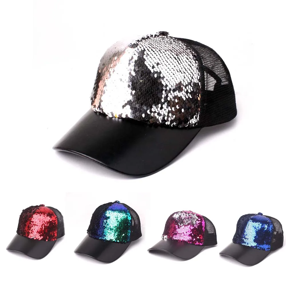 Unisex Men and women sequins stitching cap baseball net new winter fashion | Baseball Caps