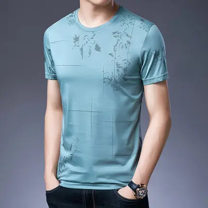 

Men's short sleeve t-shirt summer trend handsome casual half sleeve 2794