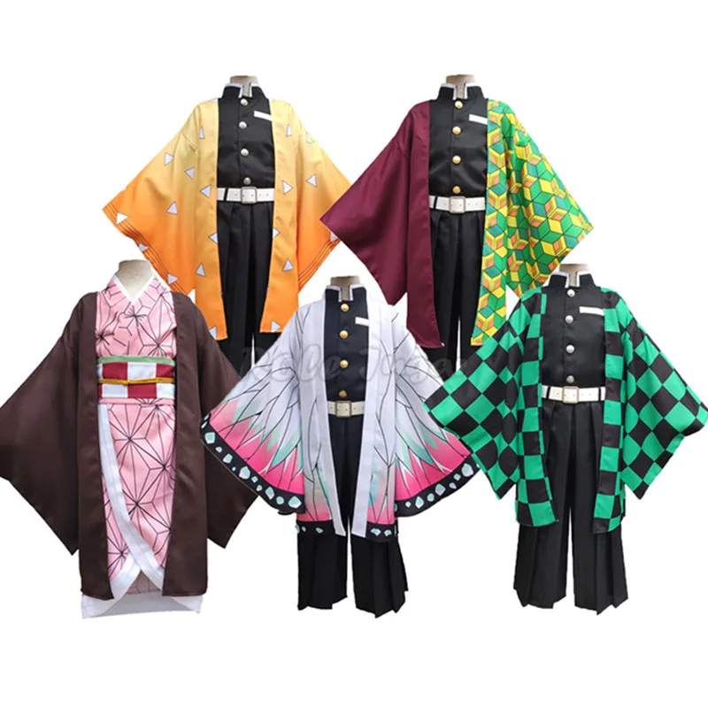 

Anime Demon Slayer Cosplay Kimono Set for Kids Kamado Nezuko / Kamado Tanjirou / Tomioka Giyuu / Agatsuma Zenitsu Costume Boys