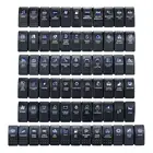 Кулисный переключатель, 1 шт., 12 В, 24 В, для автомобиля, лодки, Автодома, водонепроницаемый кулисный переключатель, двойная Синяя светодиодная панель 4x4