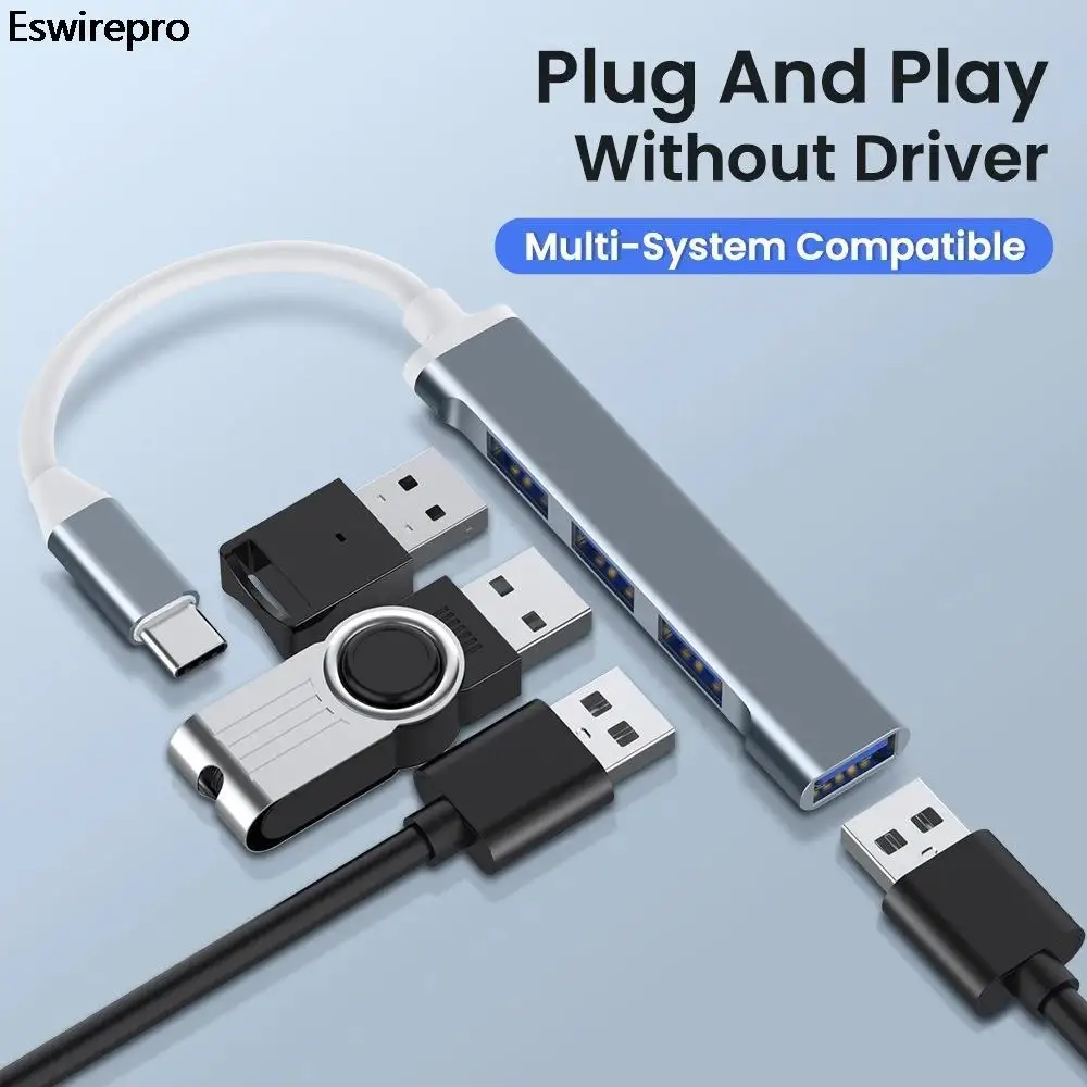 

HUB USB C Type 3.0 Splitter Adapter OTG For Lenovo Sumsung Imac Macbook m 1 5 Air Pro PC Laptop Accessories Hubs USB 3 0 4 Ports