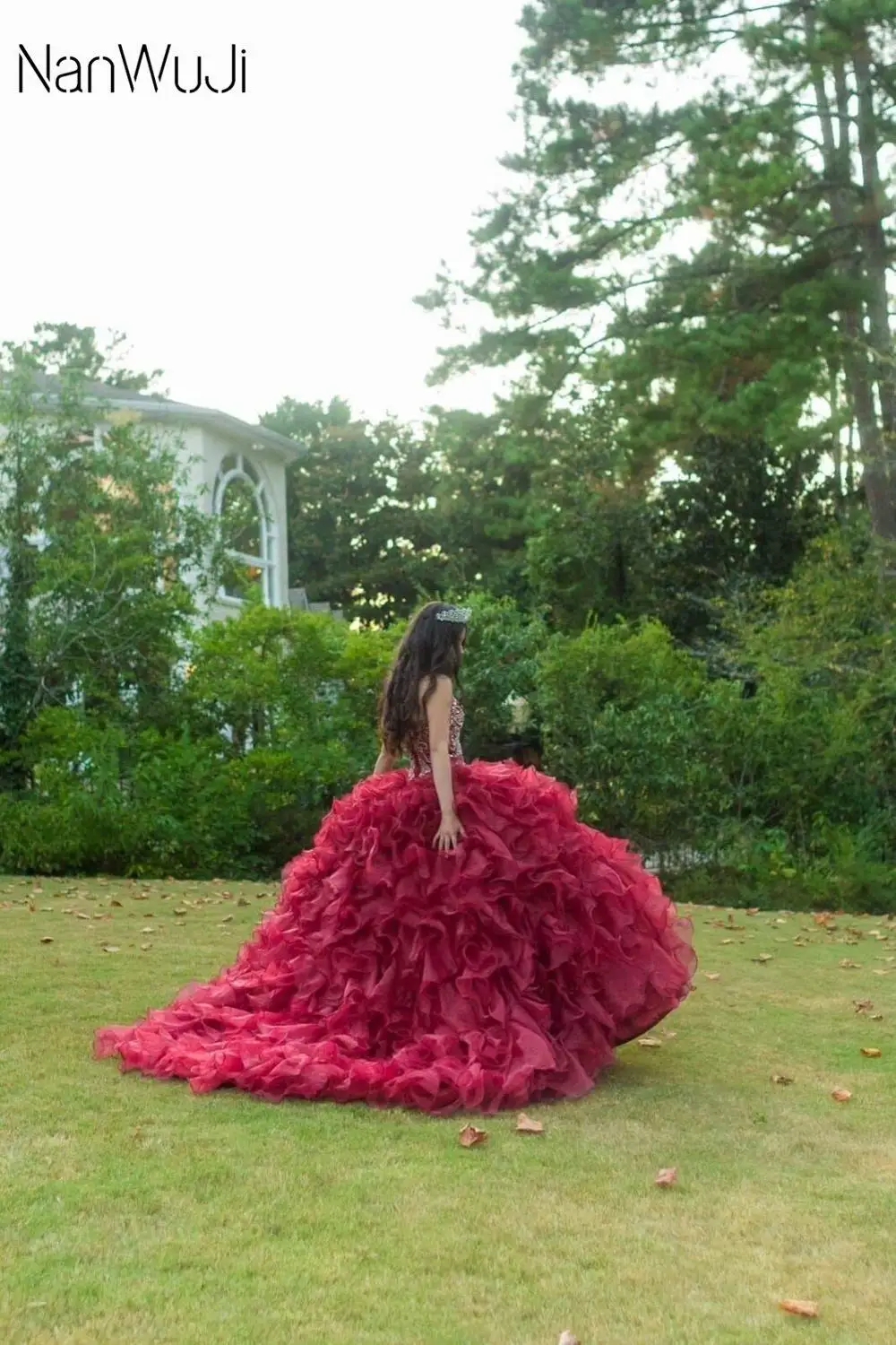 Новые дешевые хрустальные бусины бордовые платья Quinceanera 2019 Бал маскарад оборками
