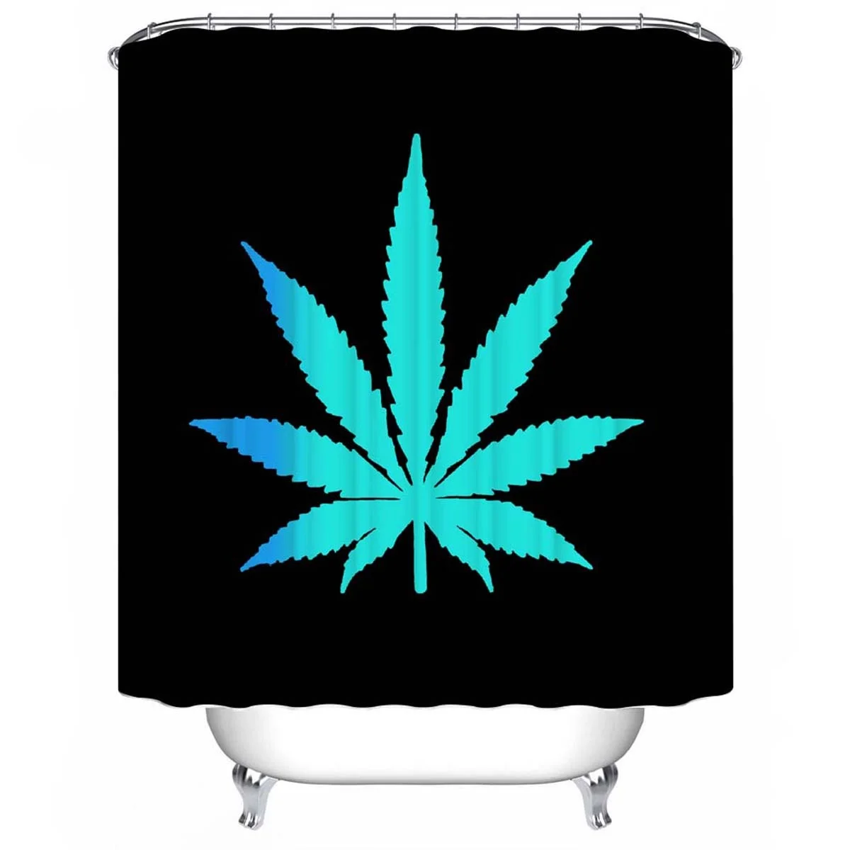 

4pcs Bathroom Accessories Curtain Toilet Set Pale Maple Leaves Print Toilet Bathroom Mat And Shower Curtain Four-piece Set