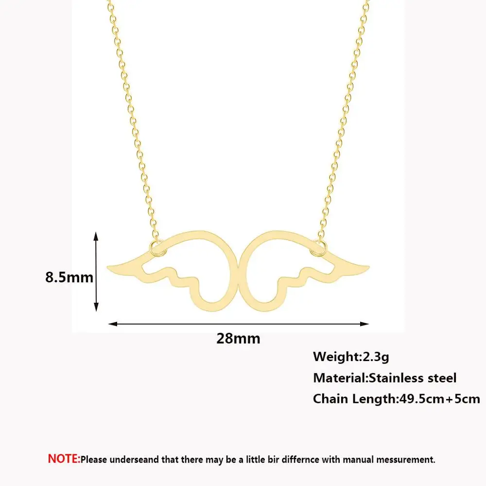Ожерелье Chandler из нержавеющей стали с ажурным узором в виде крыла Феи эльфа для