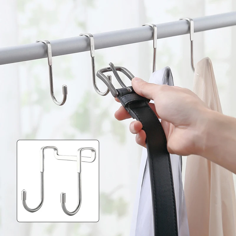 

Stainless Steel S Hooks with Sharp Tip Utensil Meat Clothes Coat Hanger Hanging Hooks for Butcher Shop Kitchen Baking Door Tools