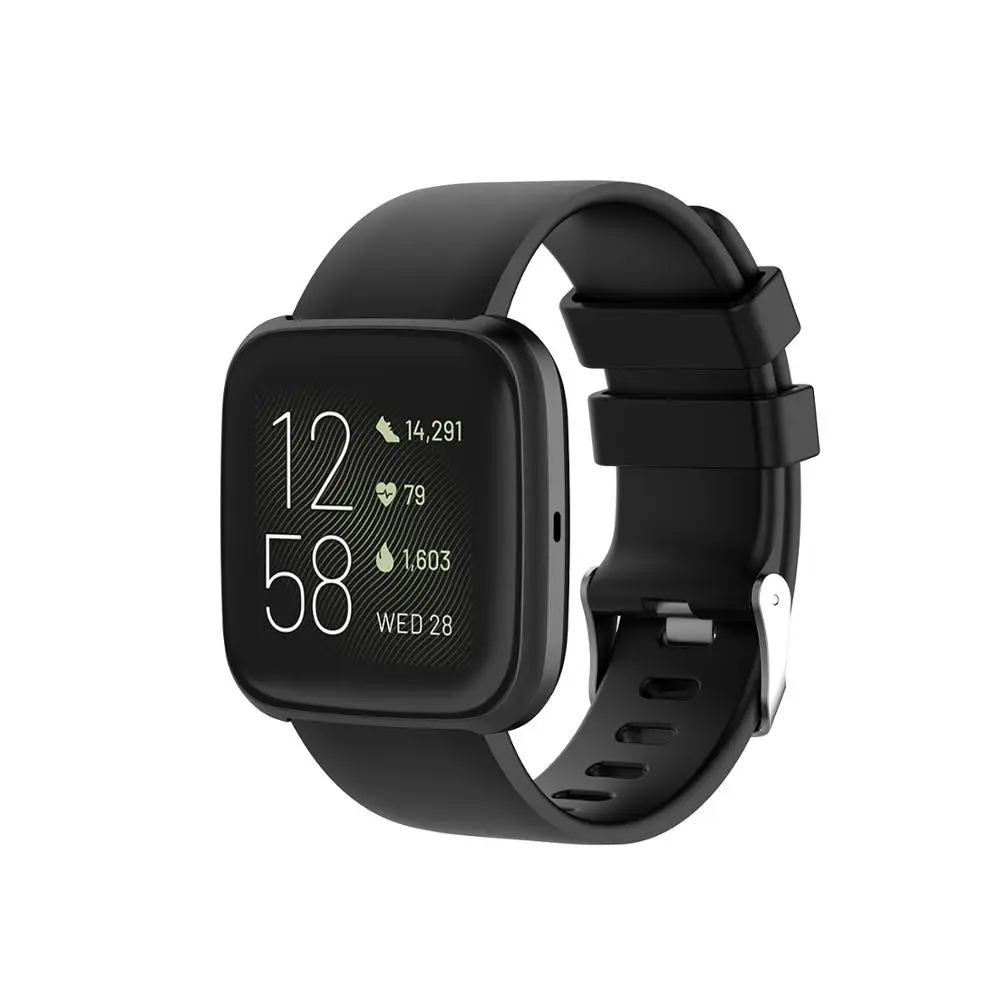 Новинка 23 мм ремешки для часов Fitbit Versa/Versa 2 lite полосы мягкого Замена TPU спортивный