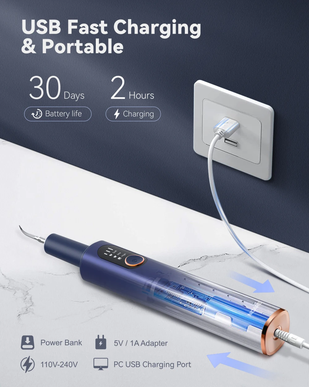 Электрический ороситель для полости рта ультразвуковой зубной налет зубная