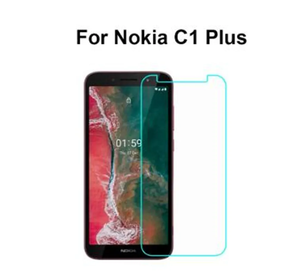

9H HD Tempered Glass For Nokia C1 Plus Protective Film ON C1Plus TA-1312 Screen Protector Cover for Nokia C 1 Plus Pelicula