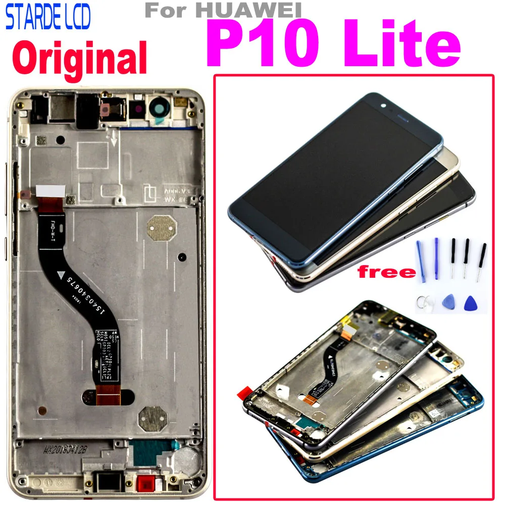 5 2 &quotОригинальный ЖК дисплей для HUAWEI P10 Lite сборочного узла сенсорного экрана