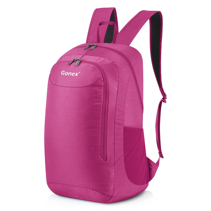 Rose red Gonex 28L сверхлегкий рюкзак удобный, упакованный Легкий Рюкзак Для Путешествий, Походов, альпинизма, мужской, женский, студенческий, повседневный рюкзак - Цвет: Rose red